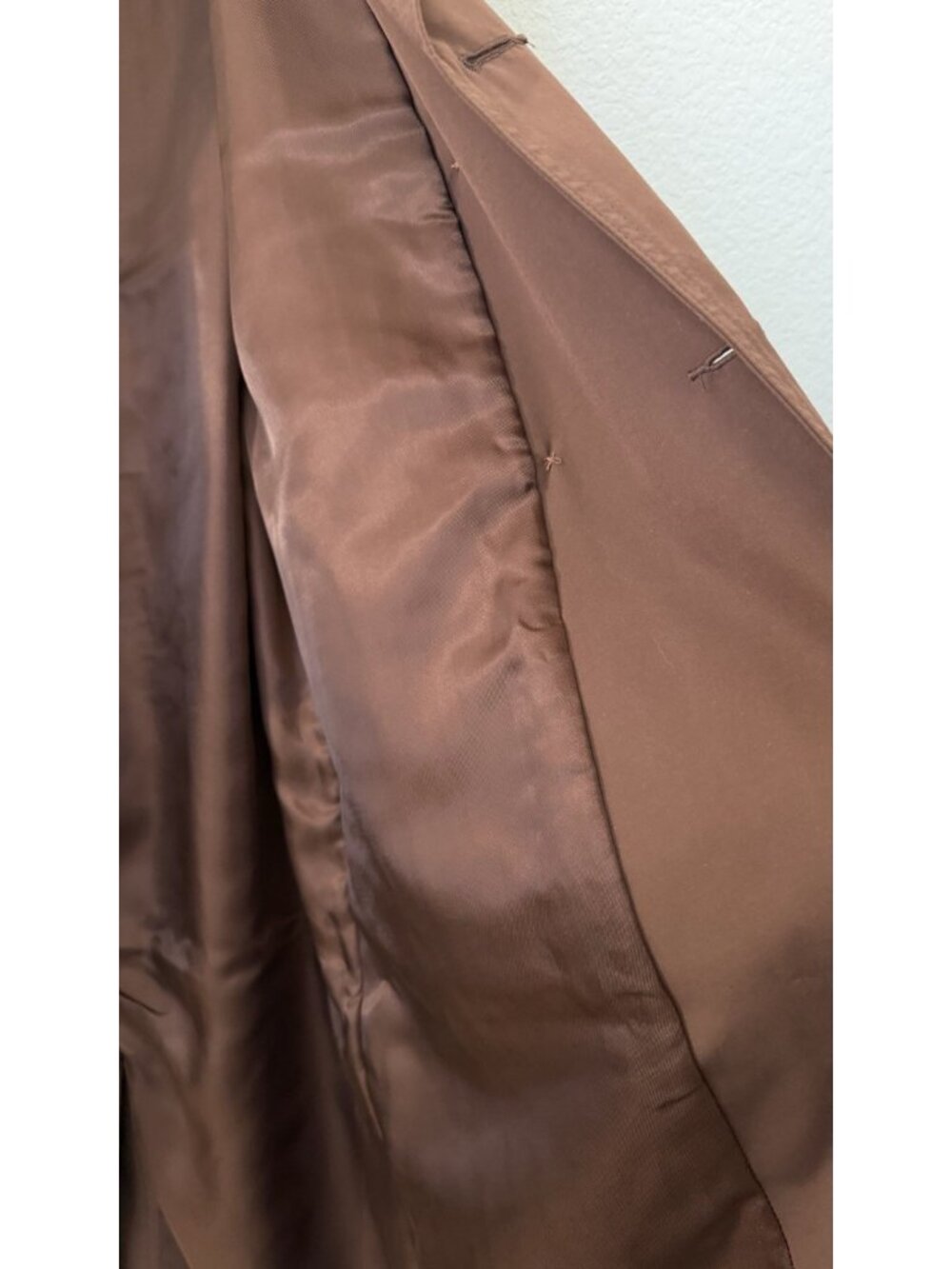 Abercrombie Fitch Women Blend Maxi Trench Coat Brown M 48" NWT $160 Belted Long - Picture 13 of 16